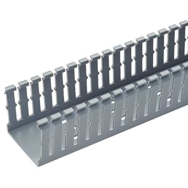 Base Wiring Duct, Type F, Narrow, Light Gray, 2.5" x 3" x 1' (6-Pack)